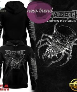 Megadeth Spider Halloween Is Coming 2026 Limited Edition Hoodie, Viral 3D Graphic Tee Megadeth Spider Halloween IS Coming 2026 Limited Edition Hoodie