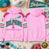 Miami Dolphins 2026 NFL Breast Cancer Awareness Game Day Hoodie Shirt, Sports Fans 3D Shirt Miami Dolphins 2026 Nfl Breast Cancer Awareness Game Day Hoodie Shirt
