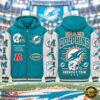 Miami Dolphins NFL Gridiron Heritage Zip Hoodie, Sports Fans 3D Shirt Miami Dolphins Nfl Gridiron Heritage Zip Hoodie
