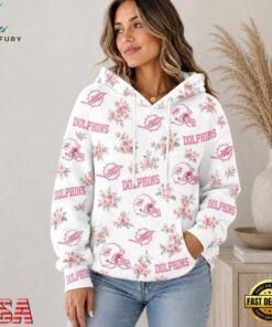 Miami Dolphins NFL Pink Floral Team Pride Hoodie Shirt, Sports Fans 3D Shirt Miami Dolphins Nfl Pink Floral Team Pride Hoodie Shirt