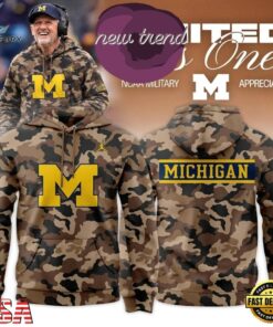 Michigan Wolverines 2026 Military Appreciation New Design Hoodie, Viral 3D Graphic Tee Michigan Wolverines 2026 Military Appreciation New Design Hoodie