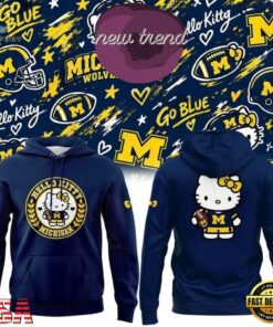 Michigan Wolverines x Hello Kitty 2026 Limited Edition Hoodie, Viral 3D Graphic Tee Michigan Wolverines X Hello Kitty 2026 Limited Edition Hoodie