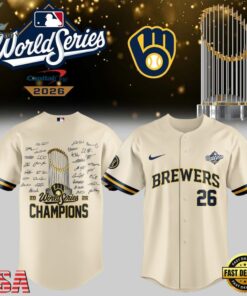 Milwaukee Brewers 2026 World Series Champions Baseball Jersey, Hot Baseball Jersey Milwaukee Brewers 2026 World Series Champions Baseball Jersey