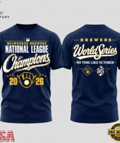 Milwaukee Brewers National League Champions 2026 3D Shirt, Viral 3D Graphic Tee Milwaukee Brewers National League Champions 2026 3D Shirt