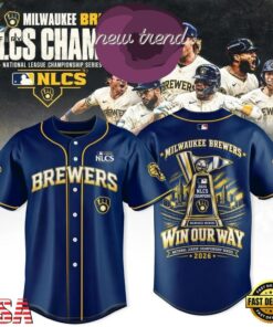 Milwaukee Brewers NLCS Champions 2026 New Design Baseball Jersey, Hot Baseball Jersey Milwaukee Brewers Nlcs Champions 2026 New Design Baseball Jersey