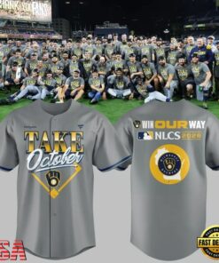 Milwaukee Brewers Take October NLCS Bound Win Our Way 2026 Baseball Jersey, Hot Baseball Jersey Milwaukee Brewers Take October Nlcs Bound Win Our Way 2026 Baseball Jersey