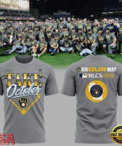 Milwaukee Brewers Take October NLCS Bound Win Our Way 2026 T Shirt, Viral 3D Graphic Tee Milwaukee Brewers Take October Nlcs Bound Win Our Way 2026 T Shirt
