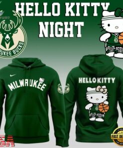 Milwaukee Bucks x Hello Kitty Night 2026 Limited Edition Hoodie, Trending Music 3D Tee Milwaukee Bucks X Hello Kitty Night 2026 Limited Edition Hoodie