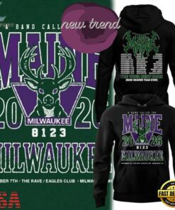 Milwaukee Bucks x The Maine The Tour Next Door 2026 Hoodie, Viral 3D Graphic Tee Milwaukee Bucks X The Maine The Tour Next Door 2026 Hoodie