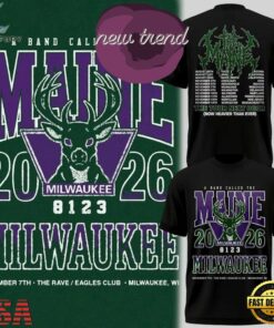 Milwaukee Bucks x The Maine The Tour Next Door T Shirt, Viral 3D Graphic Tee Milwaukee Bucks X The Maine The Tour Next Door T Shirt