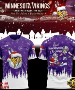 Minnesota Vikings Christmas Collection 2026 T Shirt, Viral 3D Graphic Tee Minnesota Vikings Christmas Collection 2026 T Shirt