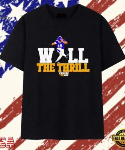 Minnesota Vikings Justin Jefferson 18 Will the Thrill T Shirt, Trendy 2D Print Shirt Minnesota Vikings Justin Jefferson 18 Will The Thrill T Shirt