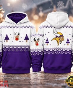 Minnesota Vikings NFL Christmas Game Day Hoodie Shirt, Sports Fans 3D Shirt Minnesota Vikings Nfl Christmas Game Day Hoodie Shirt