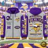 Minnesota Vikings NFL Gridiron Heritage Zip Hoodie, Sports Fans 3D Shirt Minnesota Vikings Nfl Gridiron Heritage Zip Hoodie