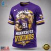 Minnesota Vikings NFL Popeye Bold Cartoon Athletes 3D T Shirt, Sports Fans 3D Shirt Minnesota Vikings Nfl Popeye Bold Cartoon Athletes 3D T Shirt