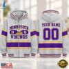 Minnesota Vikings NFL Varsity Stripe Zip Hoodie, Sports Fans 3D Shirt Minnesota Vikings Nfl Varsity Stripe Zip Hoodie