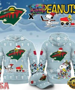 Minnesota Wild x Peanuts 2026 Christmas Limited Edition Hoodie, Viral 3D Graphic Tee Minnesota Wild X Peanuts 2026 Christmas Limited Edition Hoodie