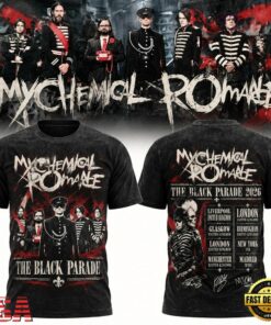 My Chemical Romance The Black Parade 2026 Tour T Shirt, Trending Music 3D Tee MY Chemical Romance The Black Parade 2026 Tour T Shirt