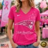 New England Patriots 2026 NFL Tackle Breast Cancer V neck T Shirt, NFL Team V Neck Tee New England Patriots 2026 Nfl Tackle Breast Cancer V Neck T Shirt