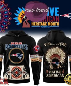 New England Patriots Native American Heritage Month Custom Name Hoodie, Viral 3D Graphic Tee New England Patriots Native American Heritage Month Custom Name Hoodie