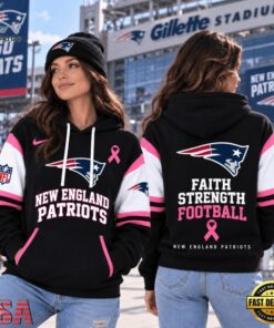 New England Patriots NFL Breast Cancer Awareness Hoodie, Faith Strength Football 3D Shirt, Sports Fans 3D Shirt New England Patriots Nfl Breast Cancer Awareness Hoodie Faith Strength Football 3D Shirt