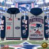 New England Patriots NFL Gridiron Heritage Zip Hoodie, Sports Fans 3D Shirt New England Patriots Nfl Gridiron Heritage Zip Hoodie