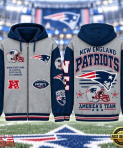 New England Patriots NFL Gridiron Heritage Zip Hoodie, Sports Fans 3D Shirt New England Patriots Nfl Gridiron Heritage Zip Hoodie