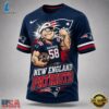 New England Patriots NFL Popeye Bold Cartoon Athletes 3D T Shirt, Sports Fans 3D Shirt New England Patriots Nfl Popeye Bold Cartoon Athletes 3D T Shirt