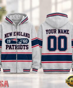 New England Patriots NFL Varsity Stripe Zip Hoodie, Sports Fans 3D Shirt New England Patriots Nfl Varsity Stripe Zip Hoodie