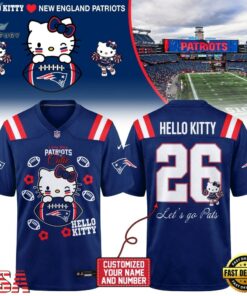 New England Patriots NFL x Hello Kitty 2026 Football Jersey Shirt, Fashion Football Jersey New England Patriots Nfl X Hello Kitty 2026 Football Jersey Shirt