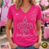New Orleans Saints 2026 NFL Tackle Breast Cancer V neck T Shirt, NFL Team V Neck Tee New Orleans Saints 2026 Nfl Tackle Breast Cancer V Neck T Shirt