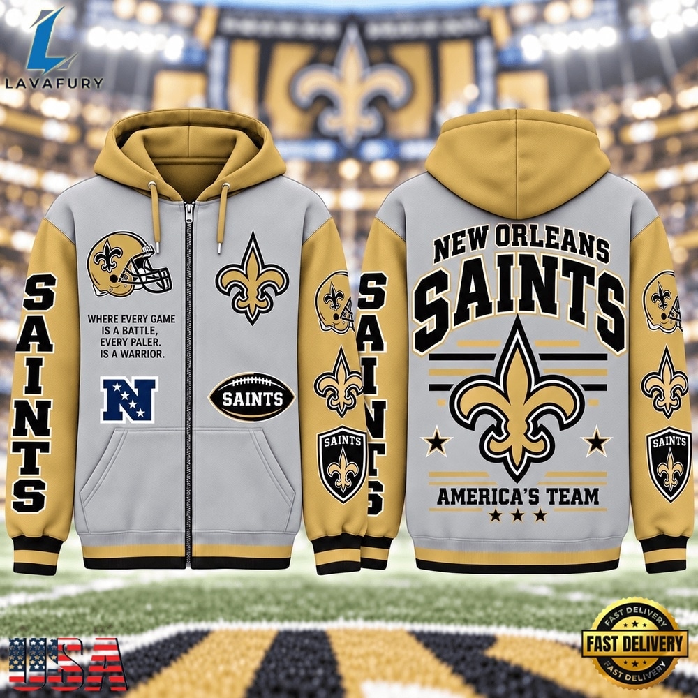 New Orleans Saints NFL Gridiron Heritage Zip Hoodie, Sports Fans 3D Shirt New Orleans Saints Nfl Gridiron Heritage Zip Hoodie