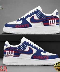 New York Giants NFL American Flag Football Team Limited Air Force 1 Shoes Sneakers, NFL Fan AF1 Shoes New York Giants Nfl American Flag Football Team Limited Air Force 1 Shoes Sneakers