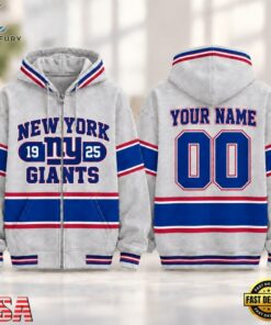New York Giants NFL Varsity Stripe Zip Hoodie, Sports Fans 3D Shirt New York Giants Nfl Varsity Stripe Zip Hoodie