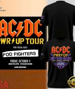 New York Giants x ACDC 2026 T Shirt, Trending Music 3D Tee New York Giants X Acdc 2026 T Shirt