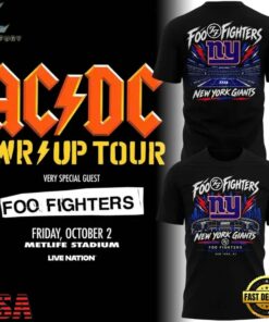 New York Giants x Foo Fighters 2026 T Shirt, Trending Music 3D Tee New York Giants X Foo Fighters 2026 T Shirt