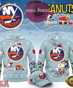 New York Islanders x Peanuts 2026 Christmas Limited Edition Hoodie, Viral 3D Graphic Tee New York Islanders X Peanuts 2026 Christmas Limited Edition Hoodie