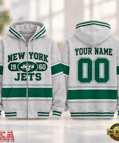 New York Jets NFL Varsity Stripe Zip Hoodie, Sports Fans 3D Shirt New York Jets Nfl Varsity Stripe Zip Hoodie
