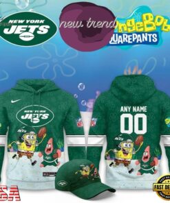 New York Jets x SpongeBob Limited Edition Personalized Hoodie, Viral 3D Graphic Tee New York Jets X Spongebob Limited Edition Personalized Hoodie