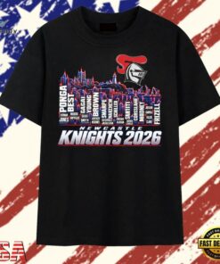 Newcastle Knights 2026 Players City Skyline Graphic T Shirt, Trendy 2D Print Shirt Newcastle Knights 2026 Players City Skyline Graphic T Shirt