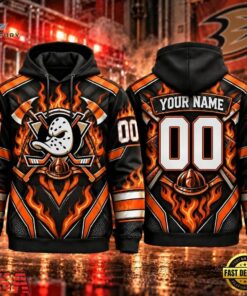 NHL Anaheim Ducks 2026 Honoring Firefighters Personalized Hoodie Shirt, NHL Hockey 3D Shirt Nhl Anaheim Ducks 2026 Honoring Firefighters Personalized Hoodie Shirt