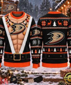NHL Anaheim Ducks Funny Body Christmas Ugly Sweater, NHL Hockey 3D Shirt Nhl Anaheim Ducks Funny Body Christmas Ugly Sweater