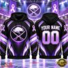 NHL Buffalo Sabres 2026 Hockey Fights Cancer Personalized Hoodie Shirt, NHL Hockey 3D Shirt Nhl Buffalo Sabres 2026 Hockey Fights Cancer Personalized Hoodie Shirt