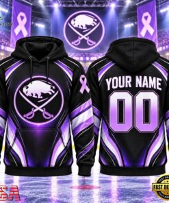 NHL Buffalo Sabres 2026 Hockey Fights Cancer Personalized Hoodie Shirt, NHL Hockey 3D Shirt Nhl Buffalo Sabres 2026 Hockey Fights Cancer Personalized Hoodie Shirt
