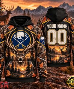 NHL Buffalo Sabres 2026 Personalized Hunting Camo Design Hoodie, NHL Hockey 3D Shirt Nhl Buffalo Sabres 2026 Personalized Hunting Camo Design Hoodie