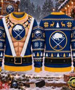 NHL Buffalo Sabres Funny Body Christmas Ugly Sweater, NHL Hockey 3D Shirt Nhl Buffalo Sabres Funny Body Christmas Ugly Sweater