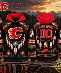 NHL Calgary Flames 2026 Native American Heritage Design Hoodie Shirt, NHL Hockey 3D Shirt Nhl Calgary Flames 2026 Native American Heritage Design Hoodie Shirt