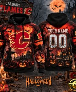 NHL Calgary Flames Special Halloween 2026 Design Hoodie Shirt, NHL Hockey 3D Shirt Nhl Calgary Flames Special Halloween 2026 Design Hoodie Shirt