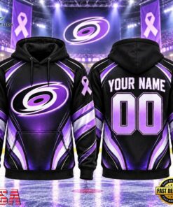 NHL Carolina Hurricanes 2026 Hockey Fights Cancer Personalized Hoodie Shirt, NHL Hockey 3D Shirt Nhl Carolina Hurricanes 2026 Hockey Fights Cancer Personalized Hoodie Shirt