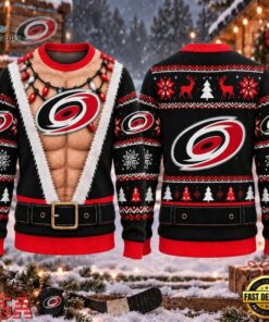 NHL Carolina Hurricanes Funny Body Christmas Ugly Sweater, NHL Hockey 3D Shirt Nhl Carolina Hurricanes Funny Body Christmas Ugly Sweater